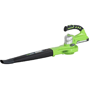 Greenworks 24V Cordless 135 CFM Leaf Blower w/ 2Ah Battery & Charger, $40, free shipping, ebay