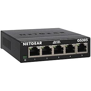 Netgear GS305 Unmanaged 5-Port Gigabit Ethernet Switch $10