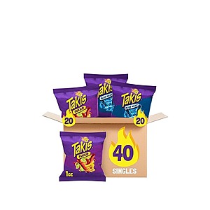 40 pack, Takis Variety Pack 2-Flavor Rolled Tortilla Chips, $7.99, FS Prime, Woot!