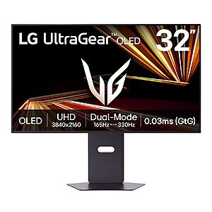LG UltraGear 32GX850A 31.5" 4K 165Hz OLED Gaming Monitor $799.99