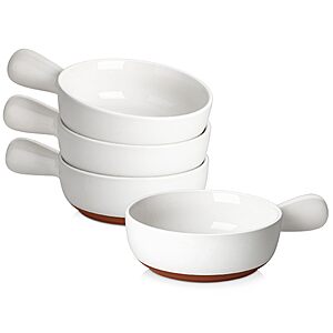 [Prime] 4-Pack 23-Oz MALACASA French Onion Soup Bowls W/ Handles $17.57 + Free Shipping