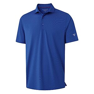 Men’s Short-Sleeve Quick Dry Performance Lightweight Pinstriped Collared Polo Shirts for Men (Various Colors) $10.97 AC