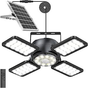 1200LM Solar Powered 174-LED Motion Sensor Pendant Light w/ Remote & Timer $21.86 + Free Shipping w/ Prime or on $35+