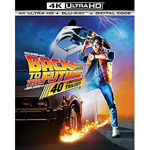 Back to the Future: 40th Anniversary Trilogy (4K UHD + Blu-ray + Digital) $30