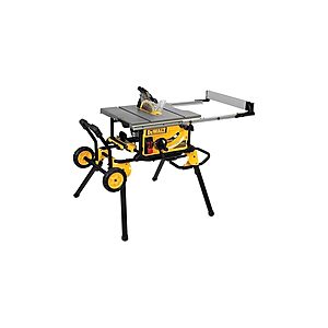 DEWALT DWE7491RS Table Saw 10 Inch with Foldable Rolling Table Saw Stand, $439.99