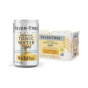 $4.70: Fever-Tree Naturally Light Tonic Water, 5.07 Fl Oz (Pack of 8) at Woot!