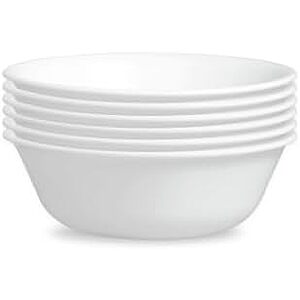 [Prime] $18.04* | 6-Piece Corelle Vitrelle Soup/Cereal Bowl Set (Winter Frost White) at Amazon