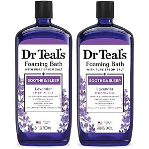 [SnS, AC] $25.80* | 3 × 2-Pack 34-Oz Dr Teal's Foaming Bath with Pure Epsom Salt (Lavender) ($8.60 each) at Amazon