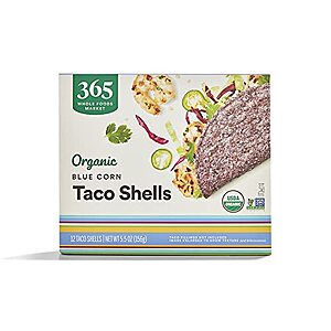 [Prime, SnS] $1.96* | 12-Count 365 by Whole Foods Market Organic Blue Corn Taco Shells at Amazon