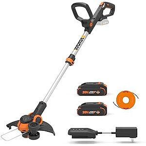 [Prime] $75.99* | 12" Worx 20V WG163 GT 3.0 Cordless PowerShare String Trimmer + 2 Batteries at Amazon