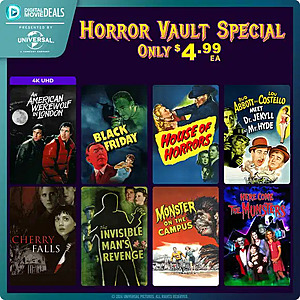 Fanflix: Horror Vault Universal Studios Digital movies $4.99 each