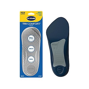 $5.99: Dr. Scholl’s Comfort Tri-Comfort Insoles for Men, 1 Pair, Size 8-14 at Woot!