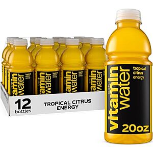 [SnS, AC] $18.35 | 2 × 12-Pack 20-Oz vitaminwater Flavored Water Beverage (Energy Tropical Citrus) ($9.18 each) at Amazon