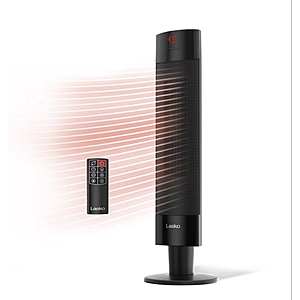 Lasko Ceramic Pedestal Heater with Remote Control: 1500W Adjustable Thermostat Portable LED Display