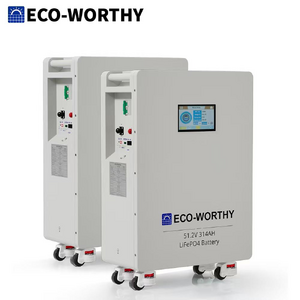 ECO-WORTHY 2Pack 48V 314AH LiFePO4 Battery Backup 32.15kWh 200A BMS 7" Display $3569 AC + Free Shipping