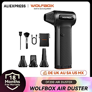 WOLFBOX DF200 Cordless Air Duster with Removable Battery $63 + Free S/H