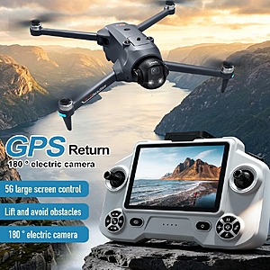 ZNLYRION YL059 Foldable GPS Drone w/ Large Screen Remote $78 + Free S/H