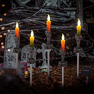 5 pack Solar Skull Pathway Lights, $9.99, FS Prime, Amazon