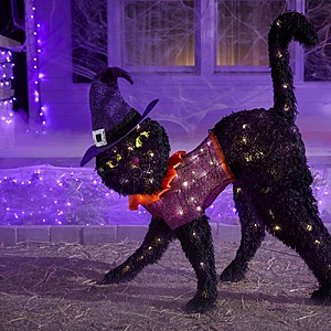 Home Accents Holiday 3.5 FT Halloween Classics LED Black Cat, $59.98, FS, Home Depot