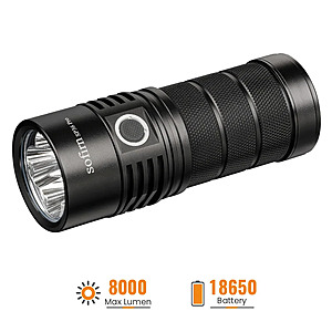 Sofirn SP36 Pro 8000 Lumen Rechargeable Flashlight w/Anduril 2; free s&h $28.79