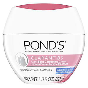 POND’S Clarant B3 Dark Spot Correcting Face Cream, Daily Moisturizer for Dry Skin – 1.75 oz $2