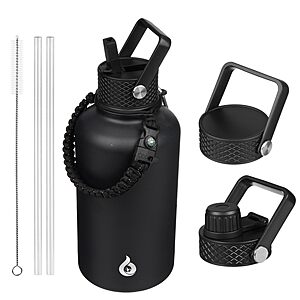 BJPKPK 64oz Insulated Water Bottle, Half Gallon Water Jug with Straw Lid $18.82 + Free Shipping