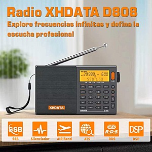 XHDATA D808 Portable Multiband Radio with SSB & Air Band $56.80 + Free Shipping