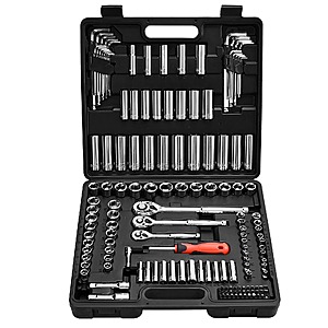 VEVOR 149pcs Socket Set 3/8 1/4 1/2 Drive CR-V Alloy Steel with Case $54.83 + Free Shipping