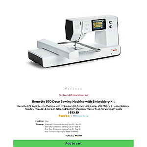 Bernette B70 Embroidery Machine