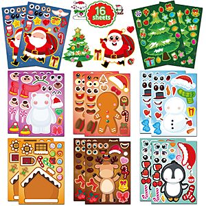 Amazon – HSHFAMIIY Christmas Make-a-Face Sticker Set - $3.59 w/ Code