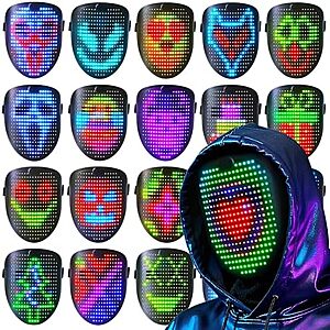 TOY Life LED Light-Up Halloween Mask w/ Gesture Control & Music (Rechargeable) $12.99 + Free Shipping w/ Prime or on $35+