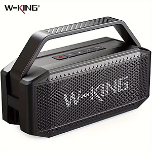 W-KING D9-1 Bluetooth Speaker, 100W Peak 60W RMS, Deep Bass, IPX6 Waterproof; free s&h $48.42