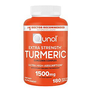 [S&S] $24.69: Qunol Turmeric Curcumin 1500mg, 180 Count