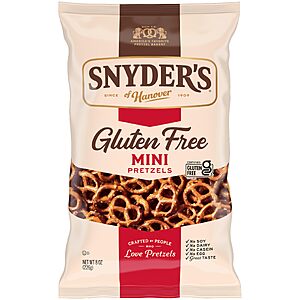 $3.00: Snyder's of Hanover Gluten Free Mini Pretzels (8 Oz Bag)