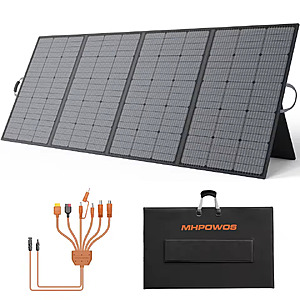 MHPOWOS 400W Portable Solar Panel for Power Stations, Foldable w/Kickstands; free s&h $211.29