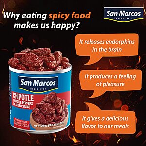 San Marcos, Chilpotle In Adobo Sauce, 7.5 Ounce (Pack of 3)~$4.53 With S&S @ Amazon
