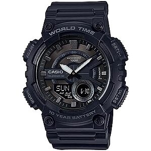 $32.97* | Casio AEQ110BW Men’s Analog-Digital Watch, Black, 100M WR, Multi Alarms, 10-Year Battery at Amazon
