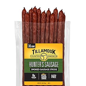 [AC] $11.84 | 16-Oz Tillamook Country Smoker Smoked Sausage Sticks (Hunter's Sausage) at Amazon