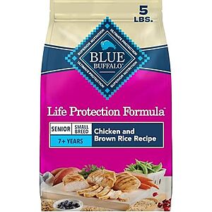 [SnS, AC] $5.24 | 5-Pound Blue Buffalo Life Protection Formula Small Breed Senior Dry Dog Food (Chicken & Brown Rice) at Amazon
