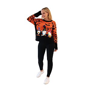 Blizzard Bay Women's Halloween Crew Neck, Long Sleeve, Sweater, Orange Twist, Medium $10.25