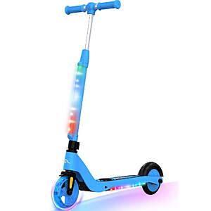 EVERCROSS Electric Scooter for Kids Ages 4+, 5 mph & 40 mins of Ride, LED Colorful Lights, Adjustable Height and Lightweight, Gift for Kids, Blue $55.39