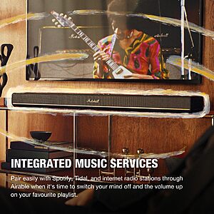 Marshall Heston 120 Soundbar with Dolby Atmos Immersive Sound - Black $999.99