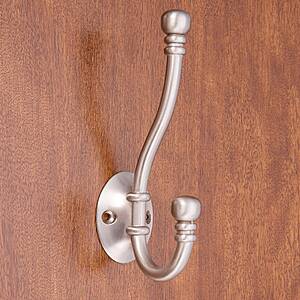 Allen + Roth Decorative Wall Hooks Satin Nickel $1 @ Lowes