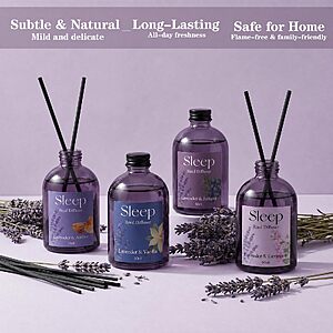 SCENTORINI Reed Diffuser Set, 6.76oz, Lavender Essential Oil Diffuser $10.99