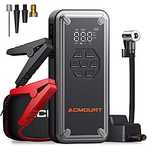 ACMOUNT W160 5000A Jump Starter with Air Compressor 150PSI, 12V Jump Box $42.99