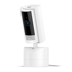 Pan-Tilt Indoor Cam Plug-in Security Camera with 360° Horizontal Pan Coverage, Live View and Two-Way Talk, White $29.99