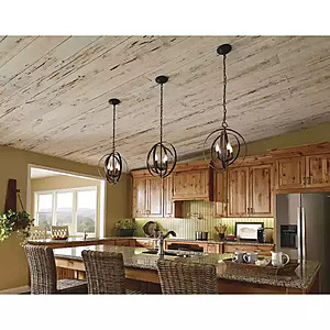 Progress Lighting Equinox 4-Light Antique Bronze Transitional Globe Hanging Pendant Light $59 + Free Shipping