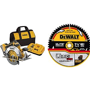 DEWALT XR 20V Max 7-1/4" Brushless Cordless Circular Saw Kit w/ 20V 8Ah Battery & Elite Series Saw Blade $269.00 + Free Shipping