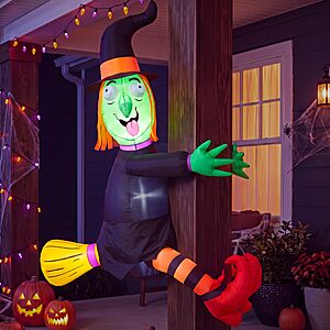 Joiedomi 4FT Halloween Inflatable Witch with Build-in LED Lights - $15.99