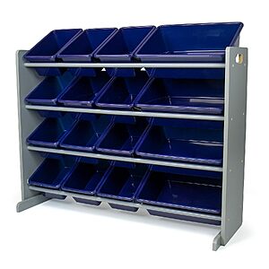 [Prime] Humble Crew 4-Tier Kids Toy Organizer w/ 16 Bins (Grey/Navy) $40.94 + Free Shipping